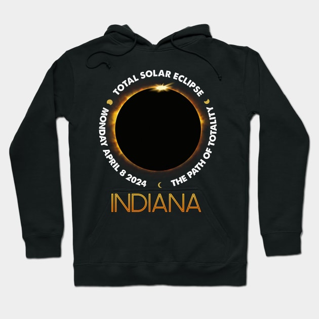 INDIANA Total Solar Eclipse 2024 American Totality April 8 Hoodie by Sky full of art